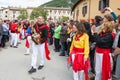 The Capodieci of SantÃ¢â¬â¢ Antonio arrives to participate in the annual Festa dei Ceri, Gubbio Royalty Free Stock Photo